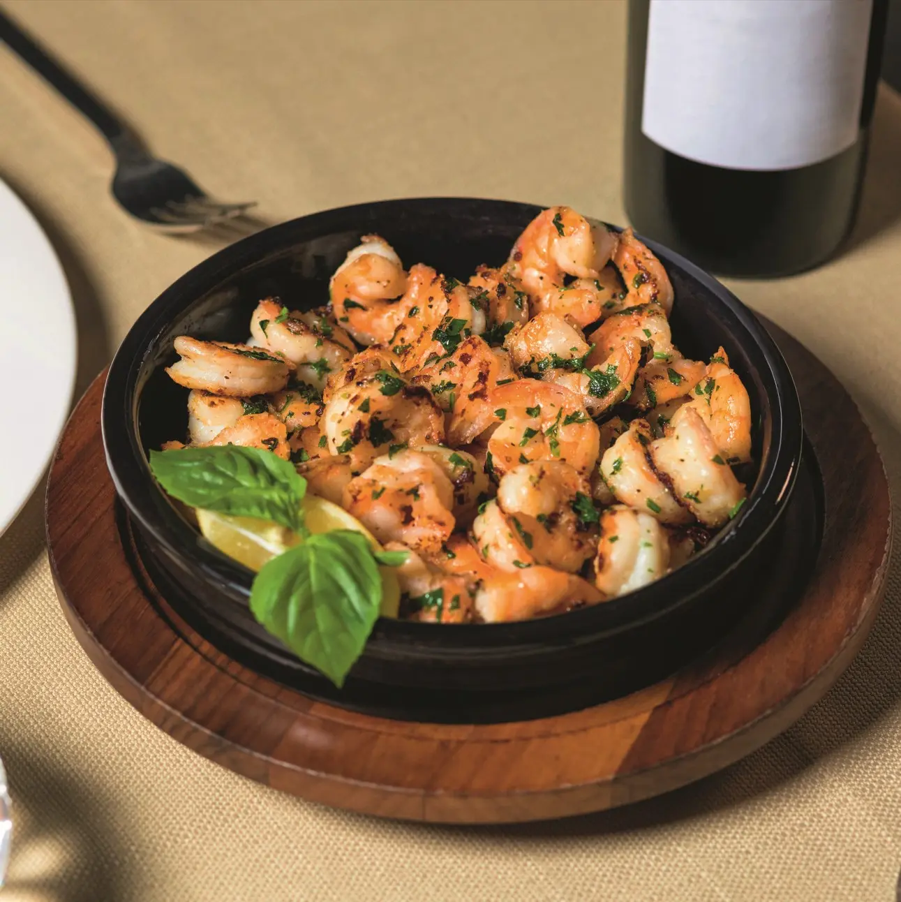 Crevettes sautées